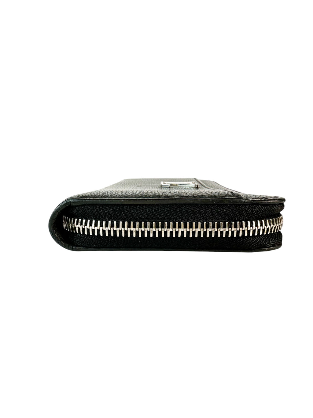 Louis Vuitton Black Pebbled Leather Lock Me Long Wallet