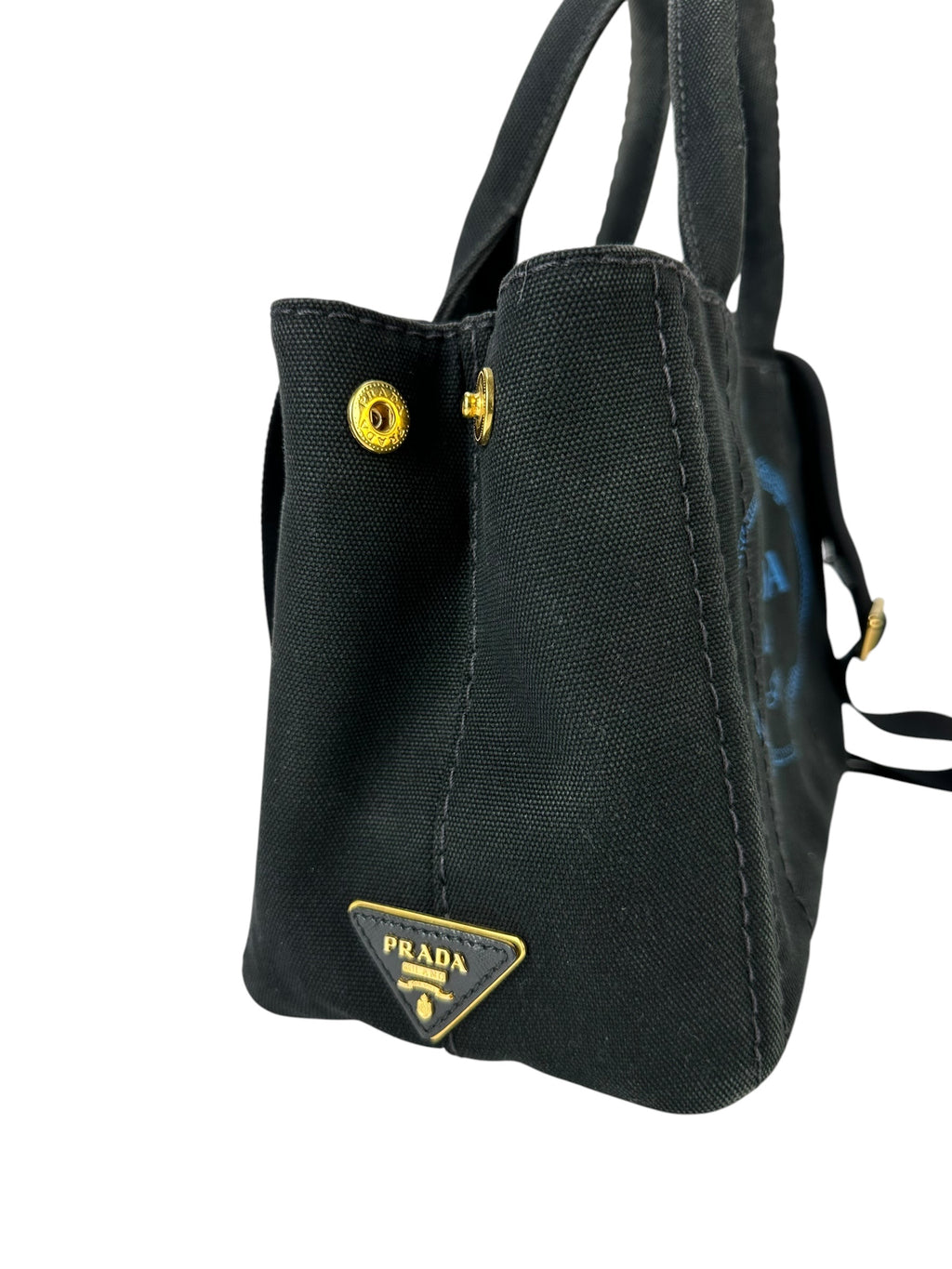 Prada Black Canvas Canapa Mini