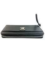 Louis Vuitton Black Pebbled Leather Lock Me Long Wallet