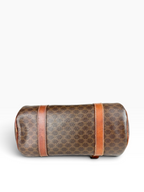 Celine Brown Macadam Coated Canvas Barrel Bag