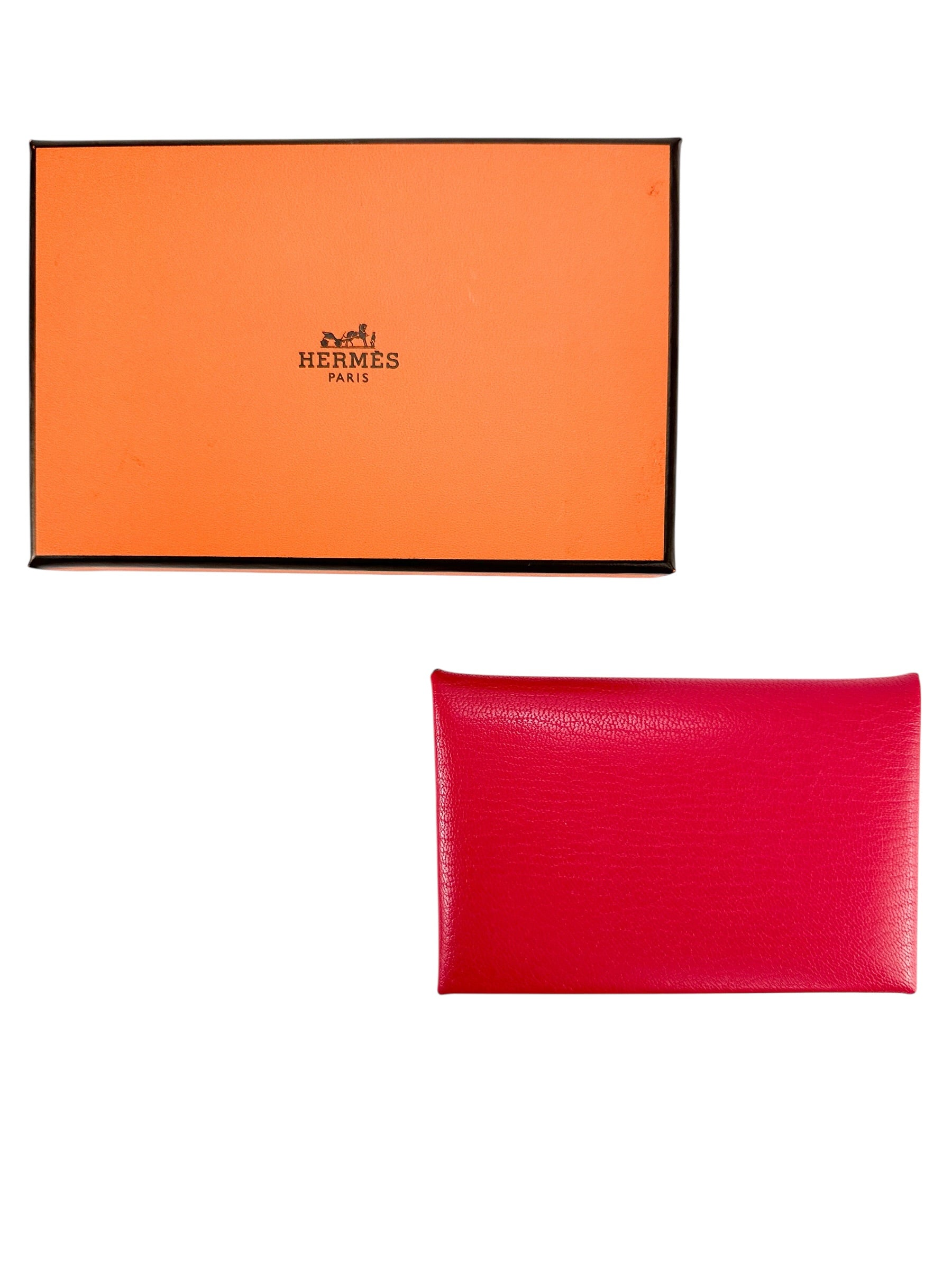 Hermes Calvi Card Holder Rose Extreme