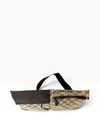 Gucci Beige Canvas GG Double Belt Bag