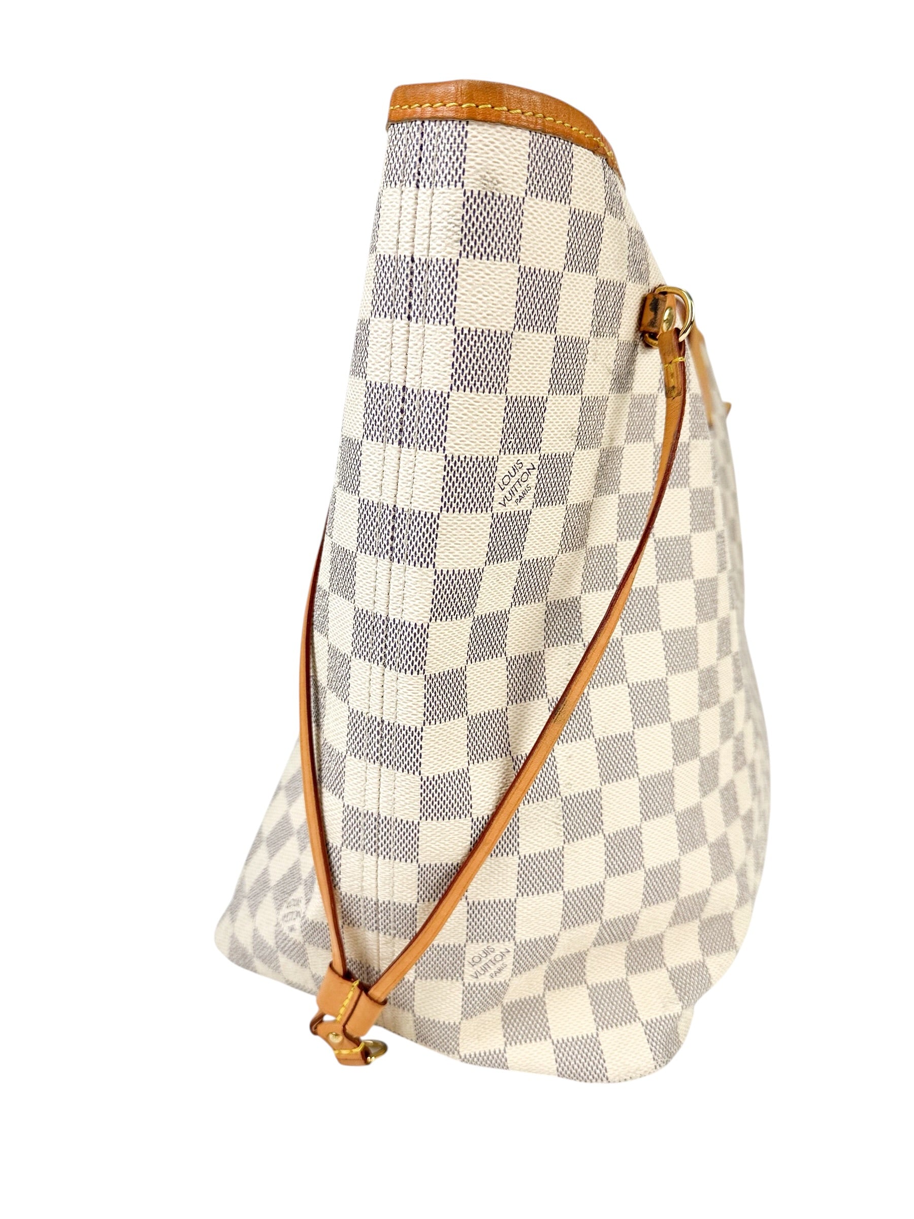 Louis Vuitton Coated Canvas Damier Azur Handbag GM