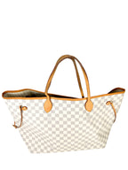 Louis Vuitton Coated Canvas Damier Azur Handbag GM