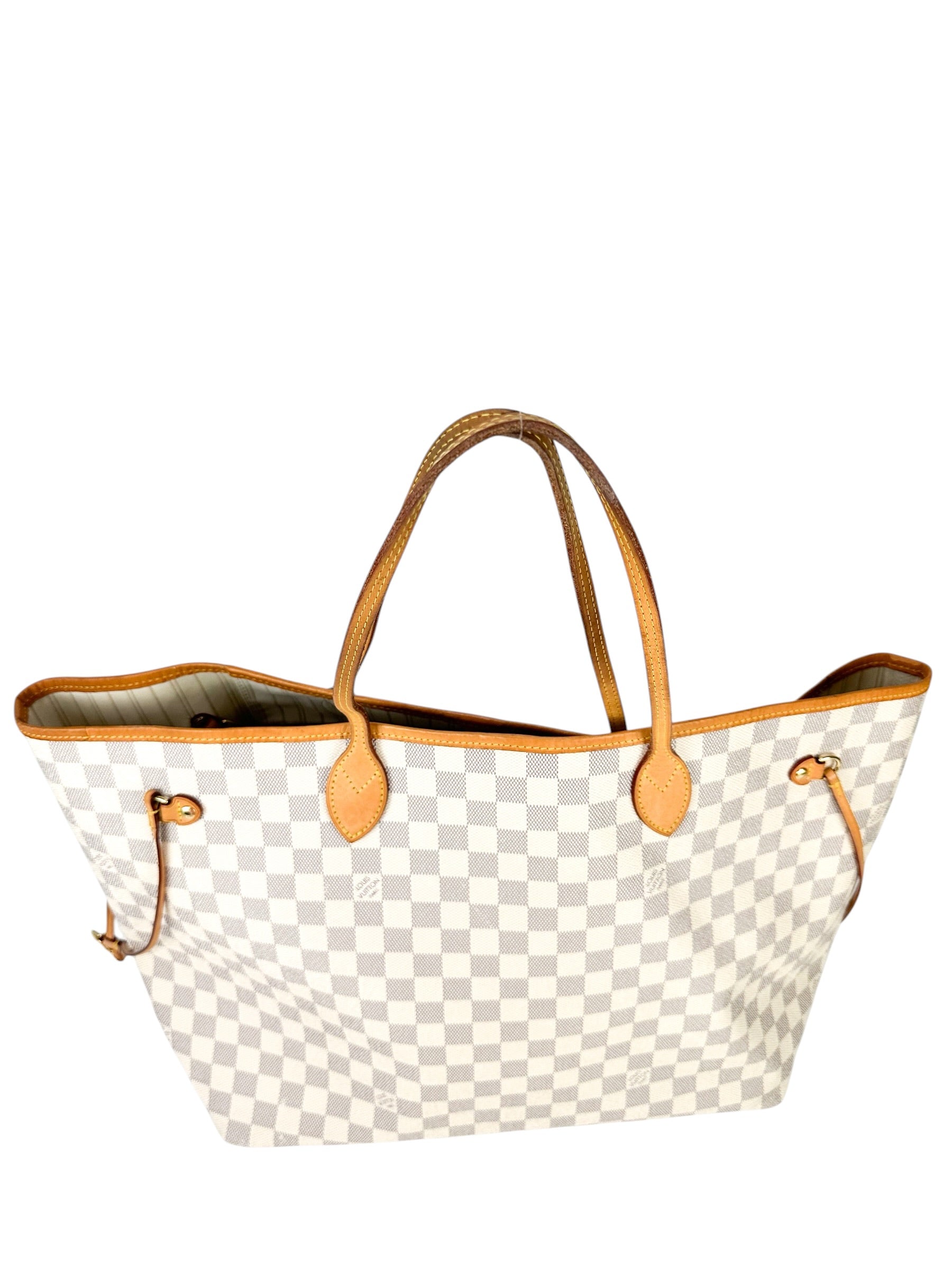 Louis Vuitton Coated Canvas Damier Azur Handbag GM