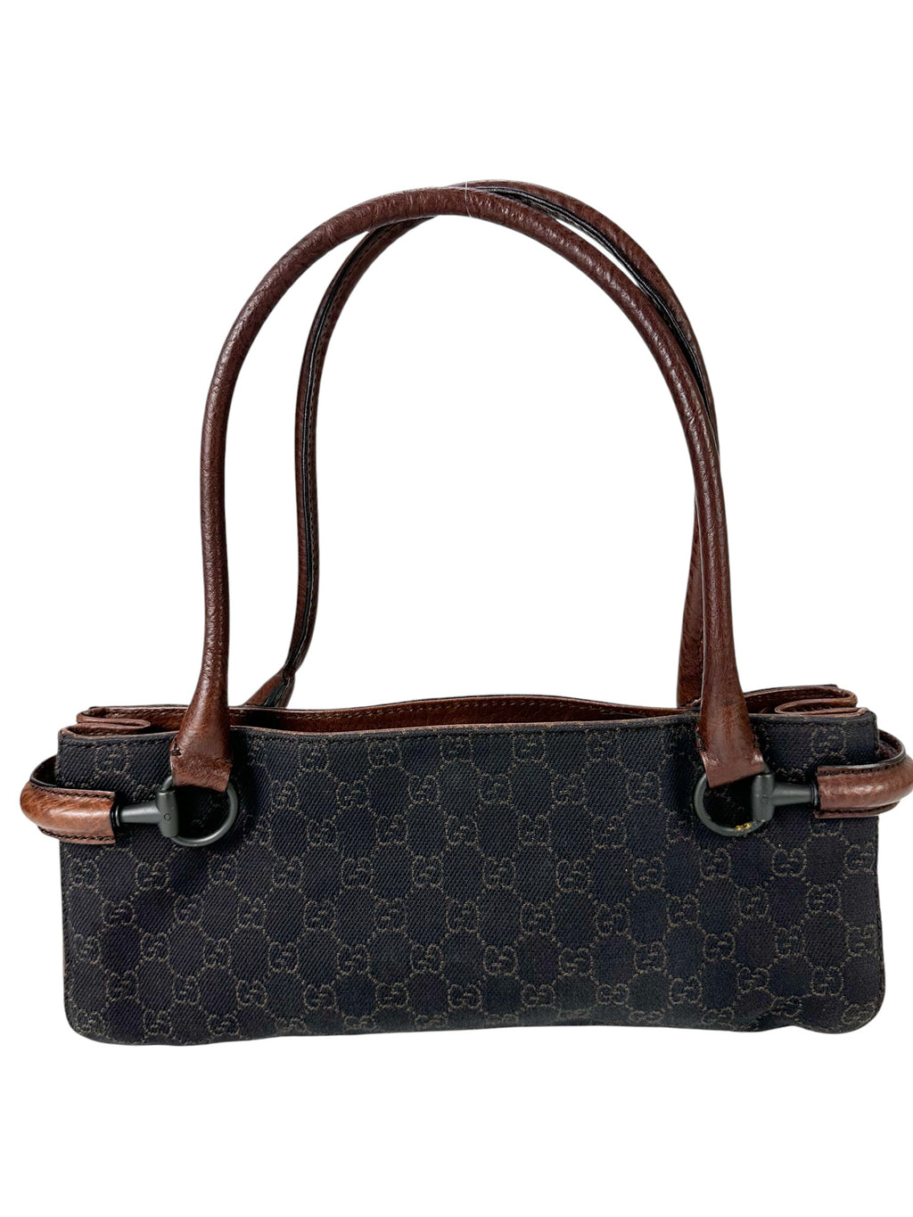 Gucci By Tom Ford Brown Canvas GG Monogram East West Bag
