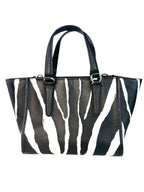 Coach Zebra Print Leather Crosby Mini Carryall