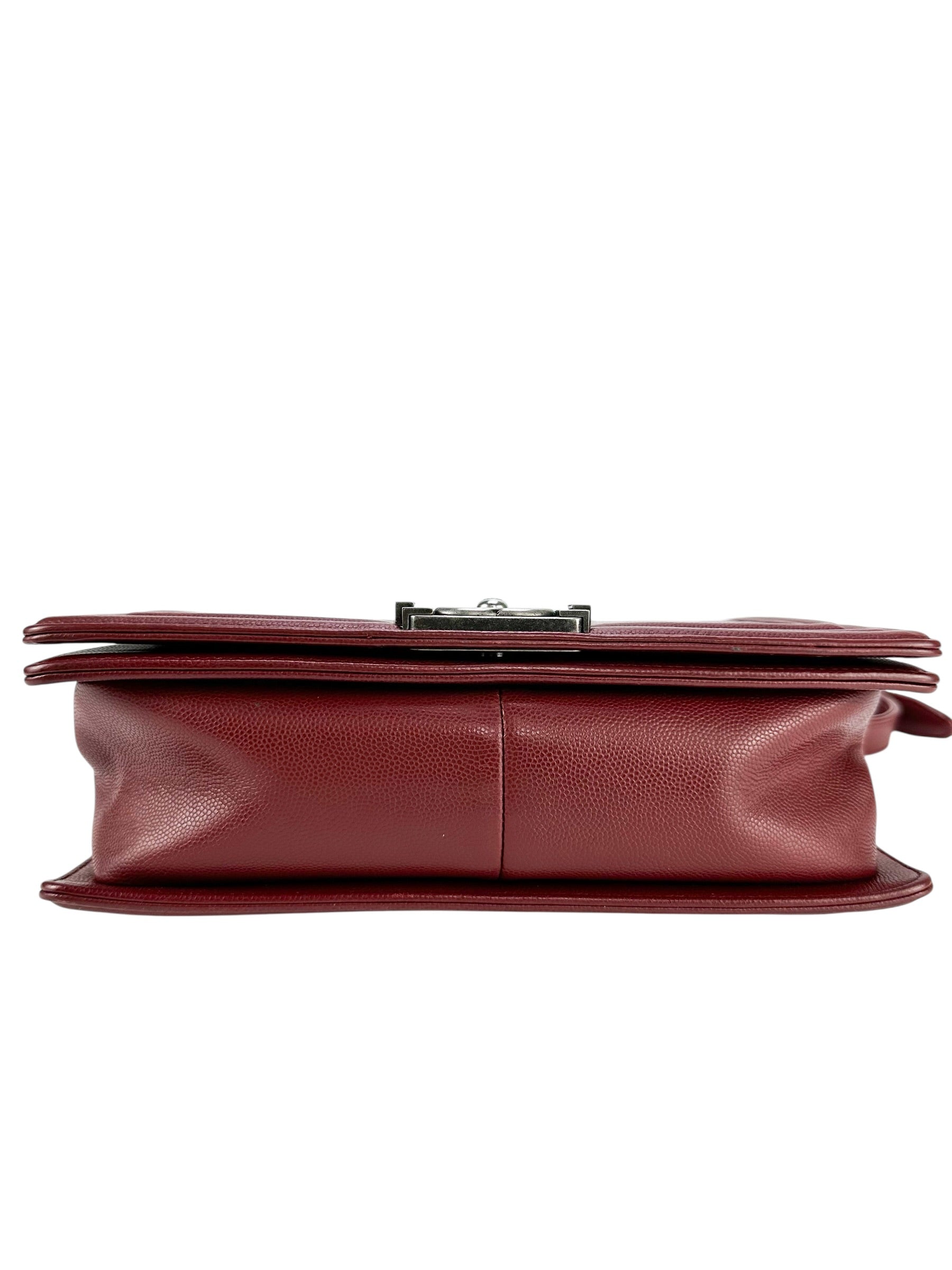 Chanel Red Caviar Boy Bag Medium