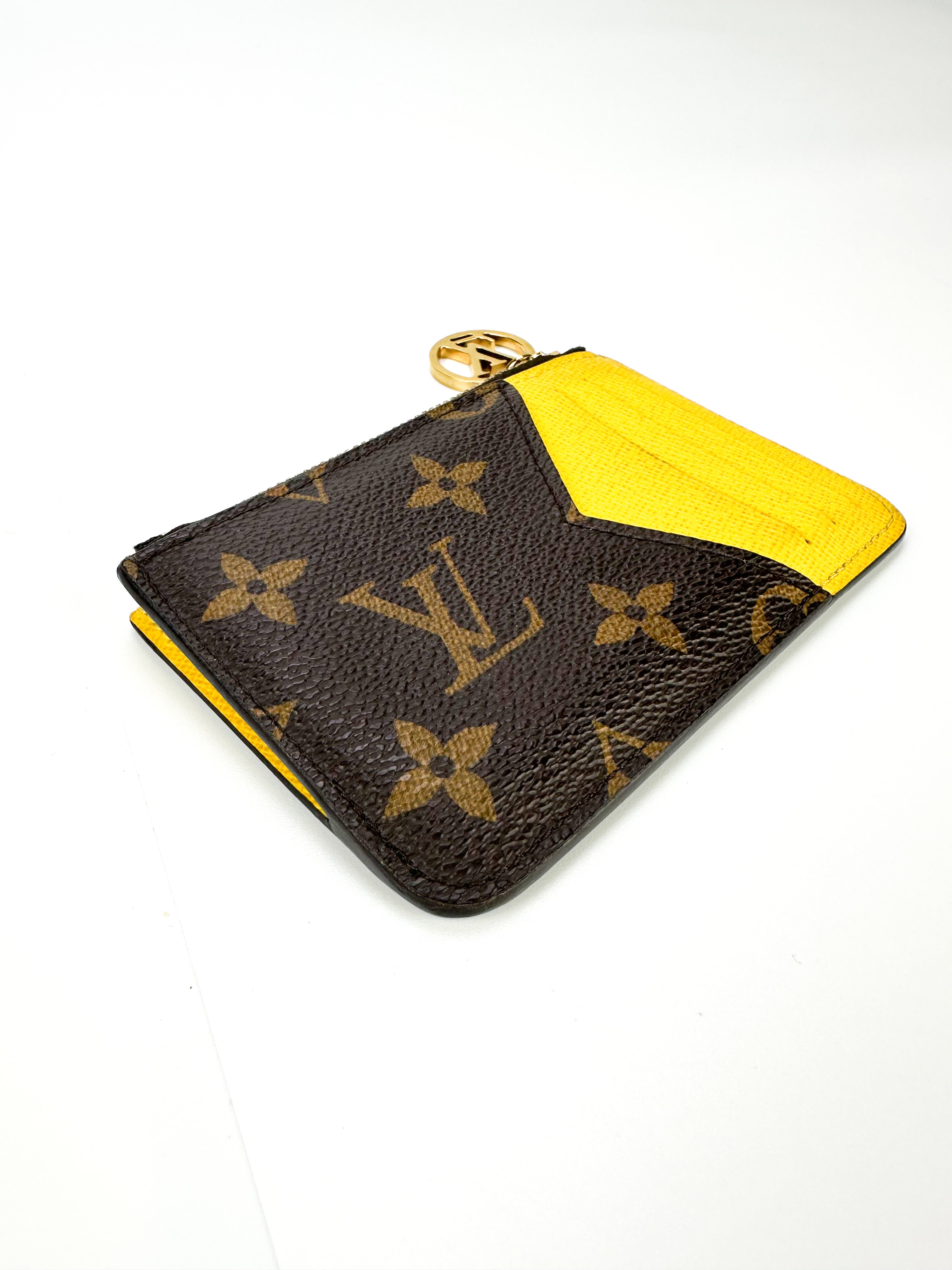 Louis Vuitton Yellow Monogram Coated Canvas Porte Carte Fragment Card Case
