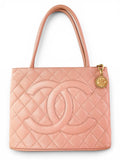 Chanel Pink Caviar Leather Medallion Tote