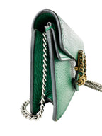 Gucci Green Pebbled Leather Dionysus Bag