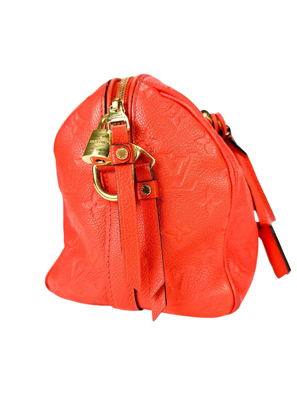 Louis Vuitton Orange Empriente Leather Speedy 25 Bandouliere