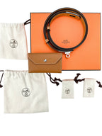 Hermes Gold Epsom Leather Kelly Pocket Belt
