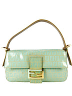 Fendi Mint Vinyl Zucchino Baguette Handbag