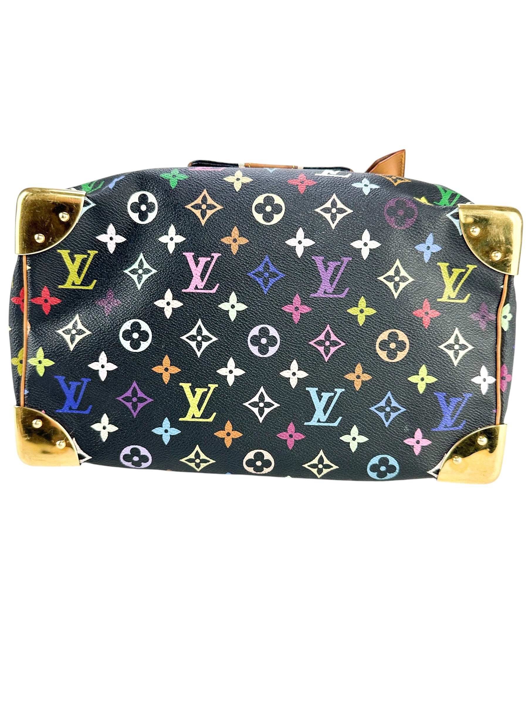 Louis Vuitton Murakami Multicolore Noir Coated Canvas Monogram Speedy 30
