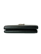 Louis Vuitton Black Pebbled Leather Portefeuille Compact Wallet
