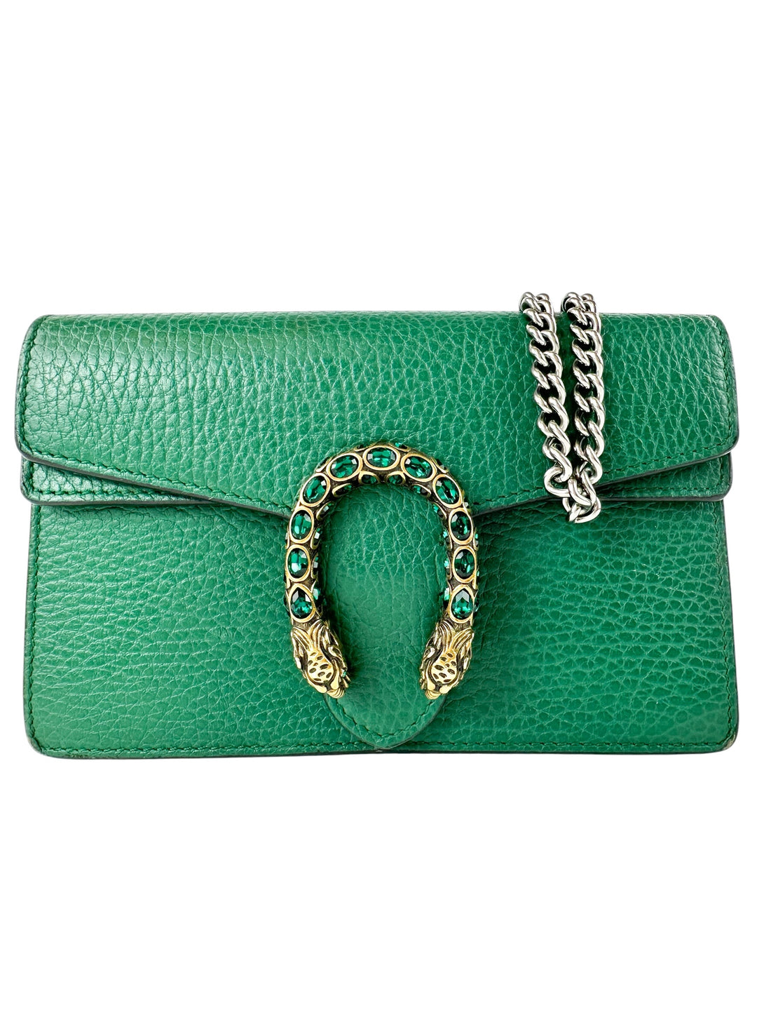 Green Pebbled Leather Dionysus Bag