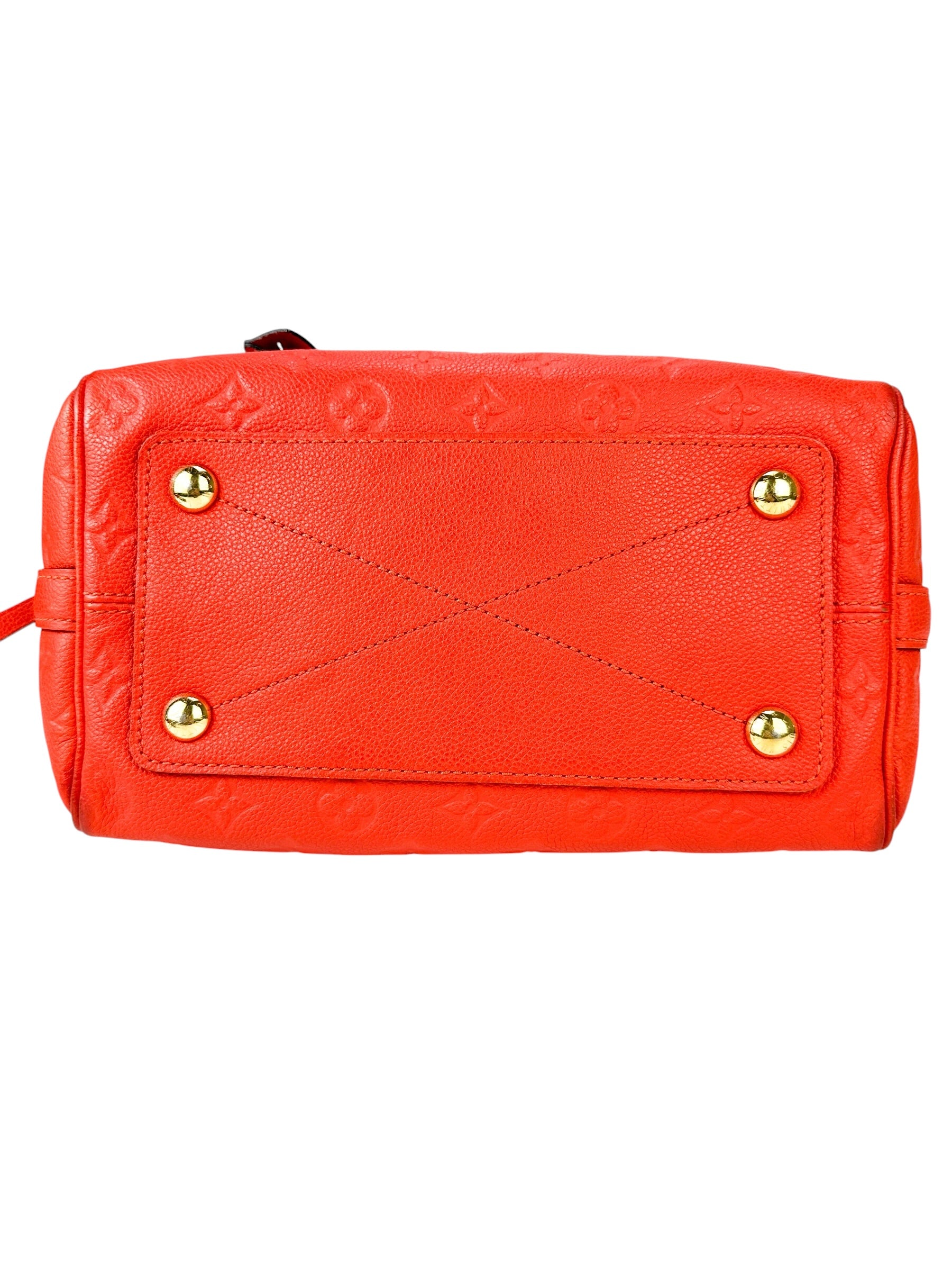 Louis Vuitton Orange Empriente Leather Speedy 25 Bandouliere