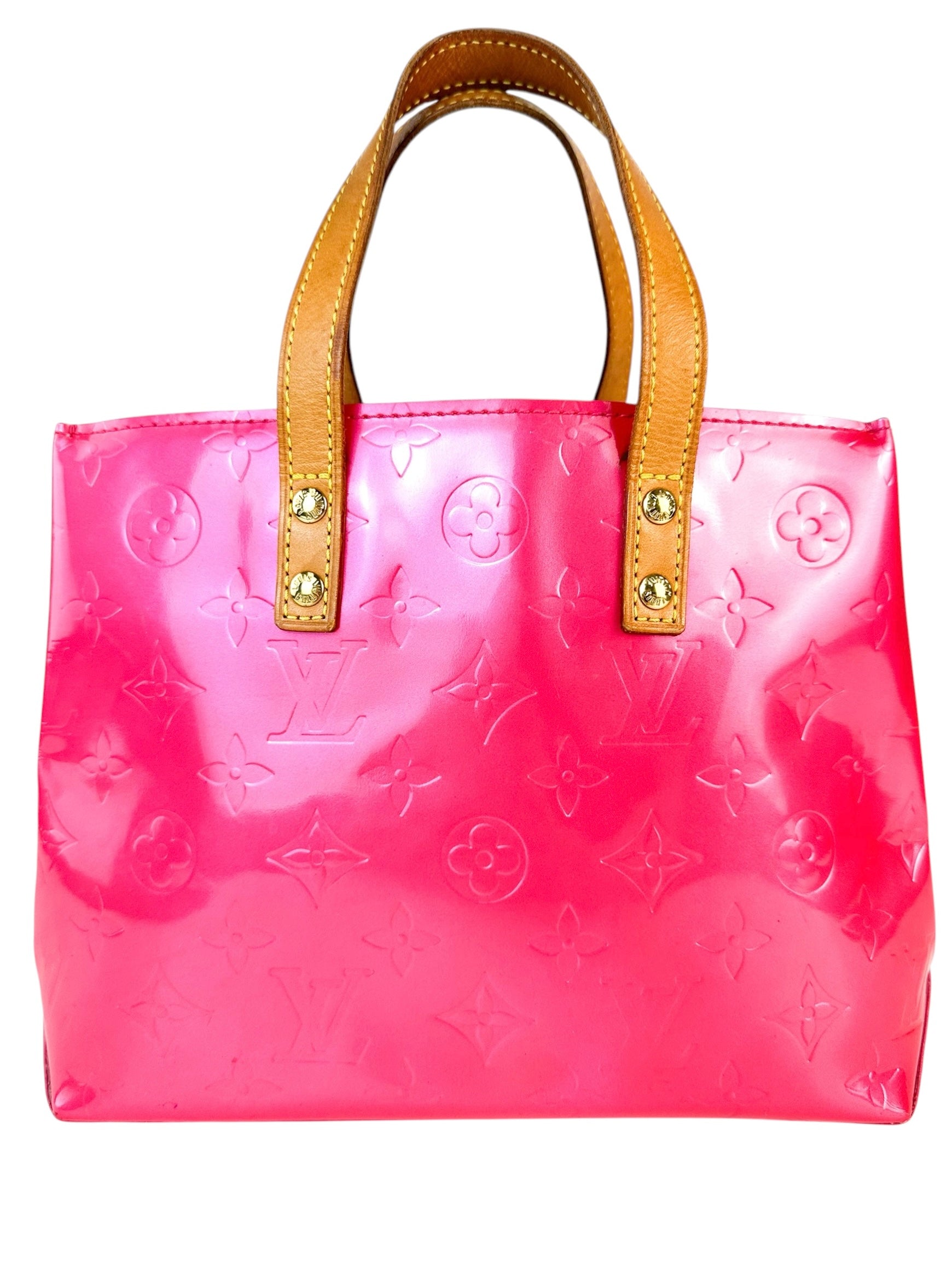 Louis Vuitton Rose Pop Vernis Leather Reade PM