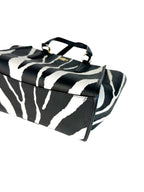 Coach Zebra Print Leather Crosby Mini Carryall