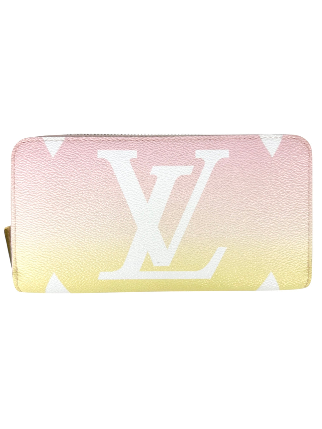Louis Vuitton Pink Yellow Coated Canvas By The Pool Full Sized Wallet