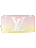Louis Vuitton Pink Yellow Coated Canvas By The Pool Full Sized Wallet