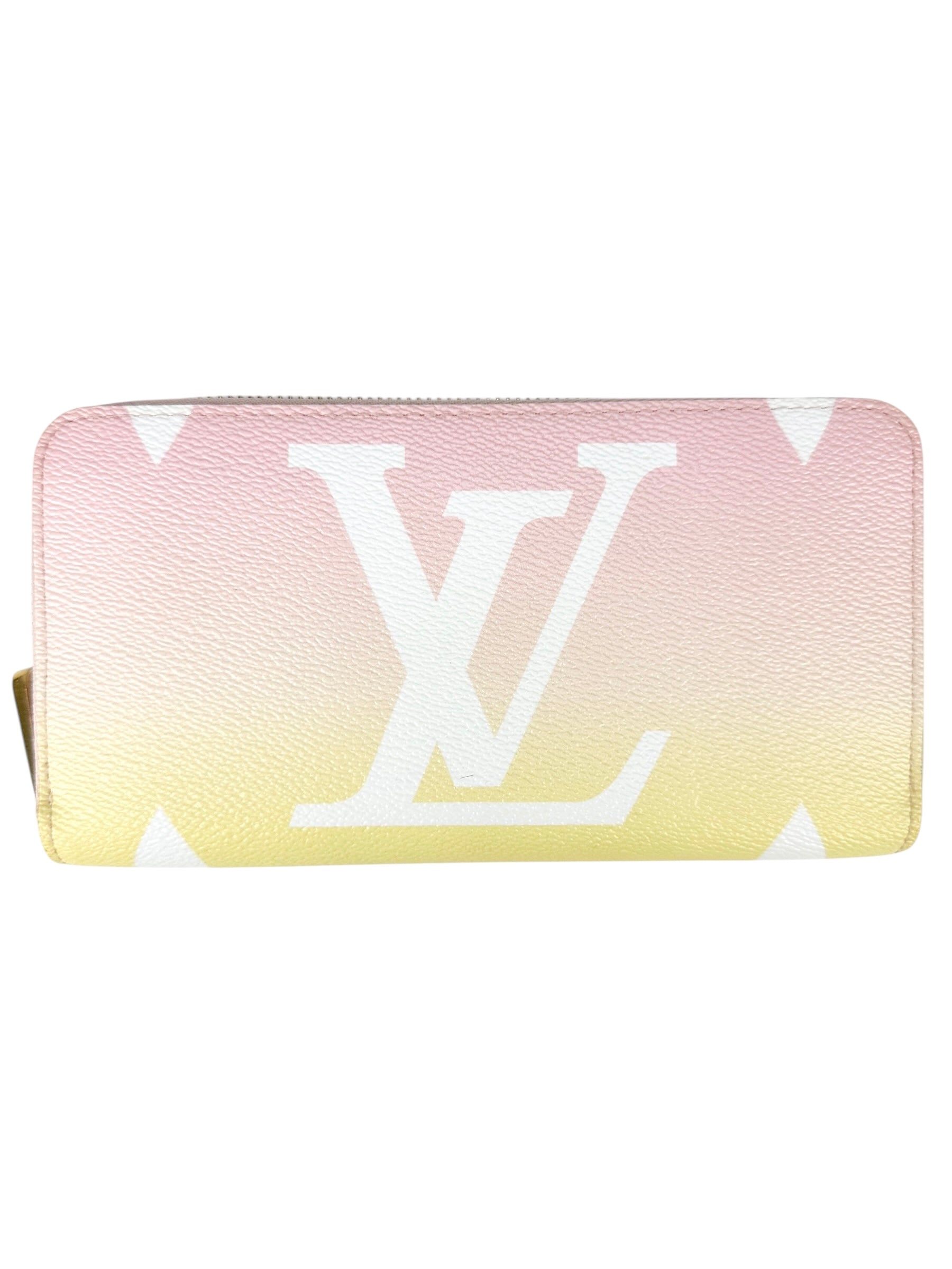 Louis Vuitton Pink Yellow Coated Canvas By The Pool Full Sized Wallet