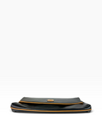 Celine Black Leather Triomphe Clutch