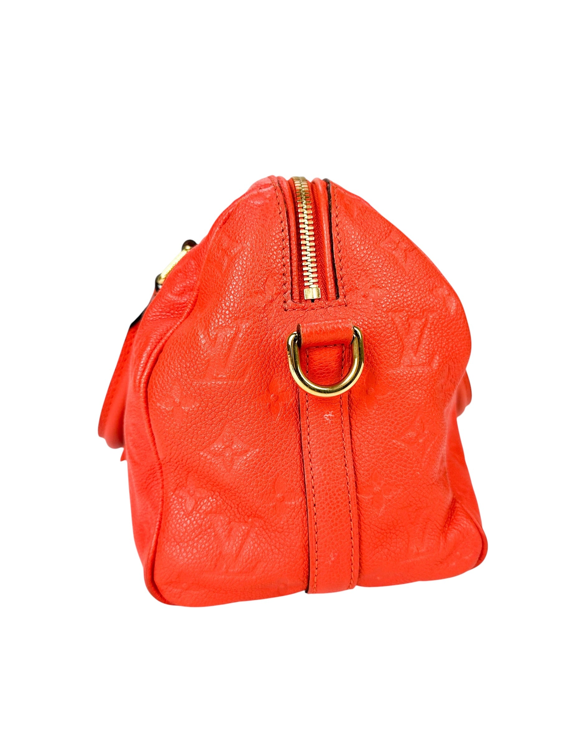 Louis Vuitton Orange Empriente Leather Speedy 25 Bandouliere