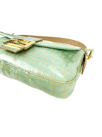 Fendi Mint Vinyl Zucchino Baguette Handbag