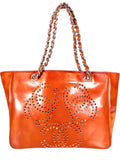 Chanel Bronze Patent Leather Triple Coco Tote Bag