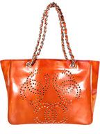 Chanel Bronze Patent Leather Triple Coco Tote Bag