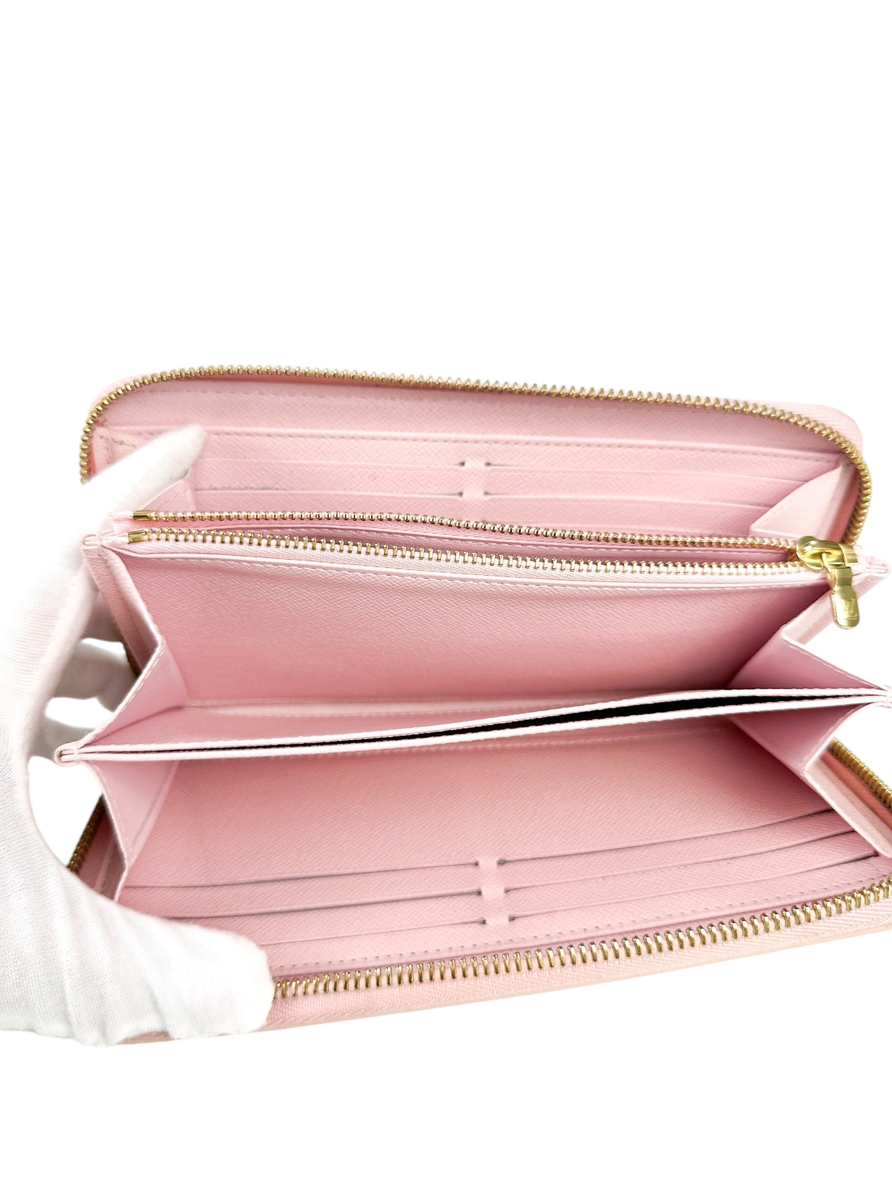 Louis Vuitton Pink Yellow Coated Canvas By The Pool Full Sized Wallet