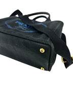 Prada Black Canvas Canapa Mini