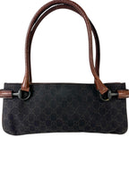 Gucci By Tom Ford Brown Canvas GG Monogram East West Bag