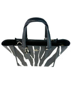 Coach Zebra Print Leather Crosby Mini Carryall