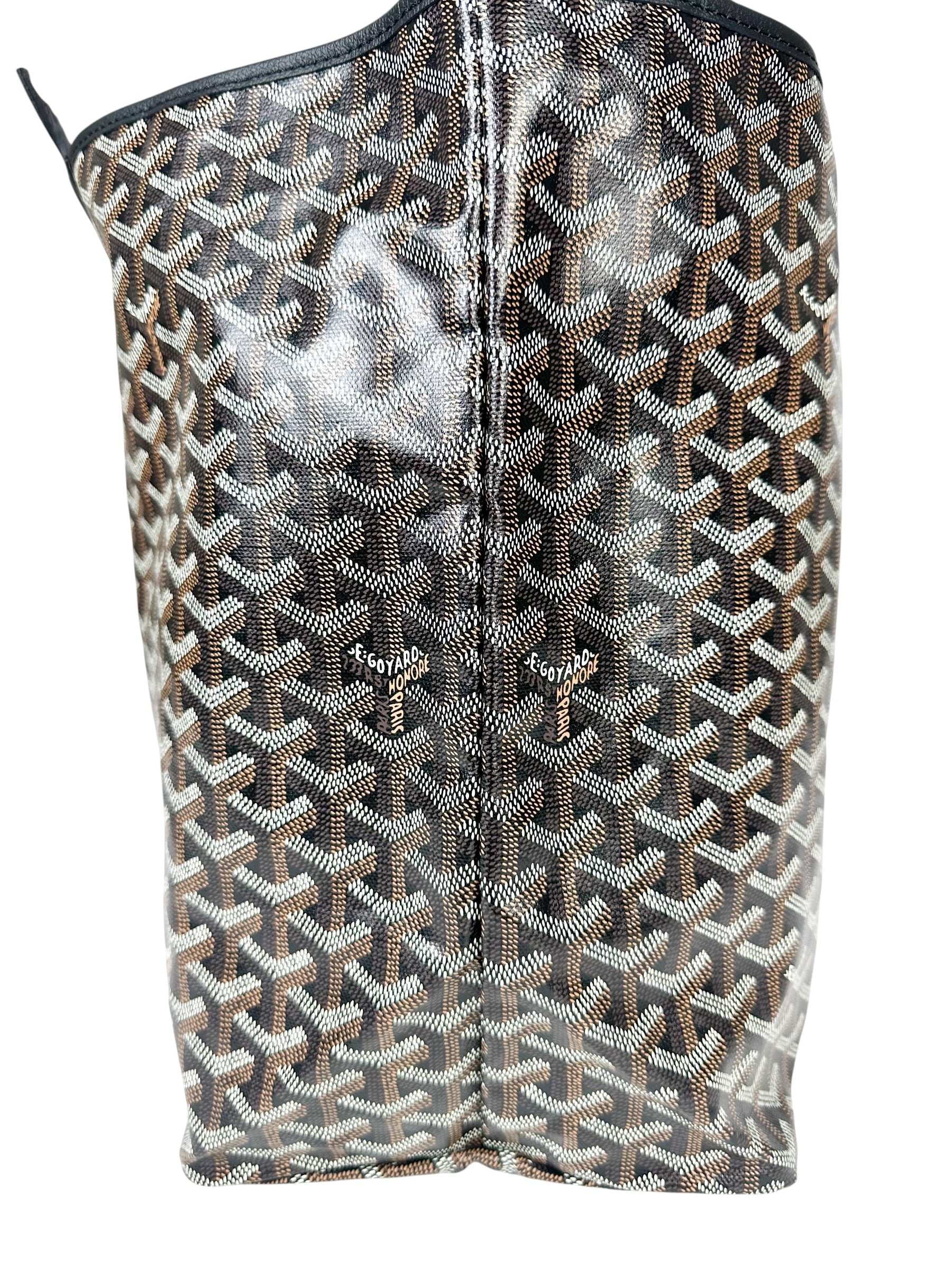 Goyard  Black Coated Canvas St Louis GM Tote