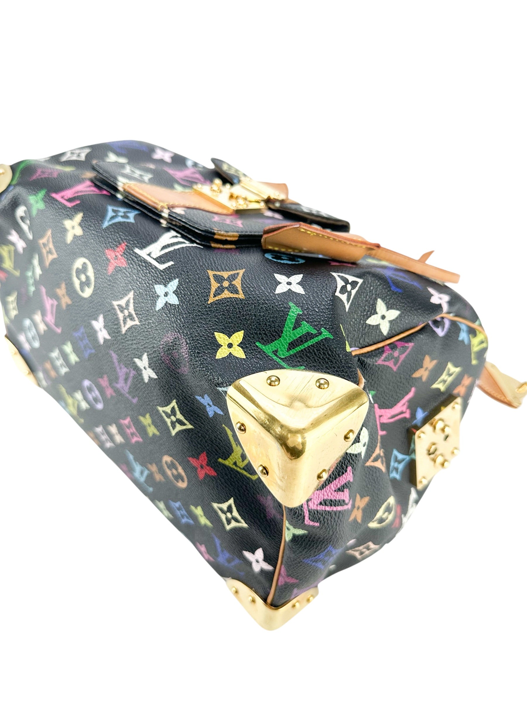 Louis Vuitton Murakami Multicolore Noir Coated Canvas Monogram Speedy 30