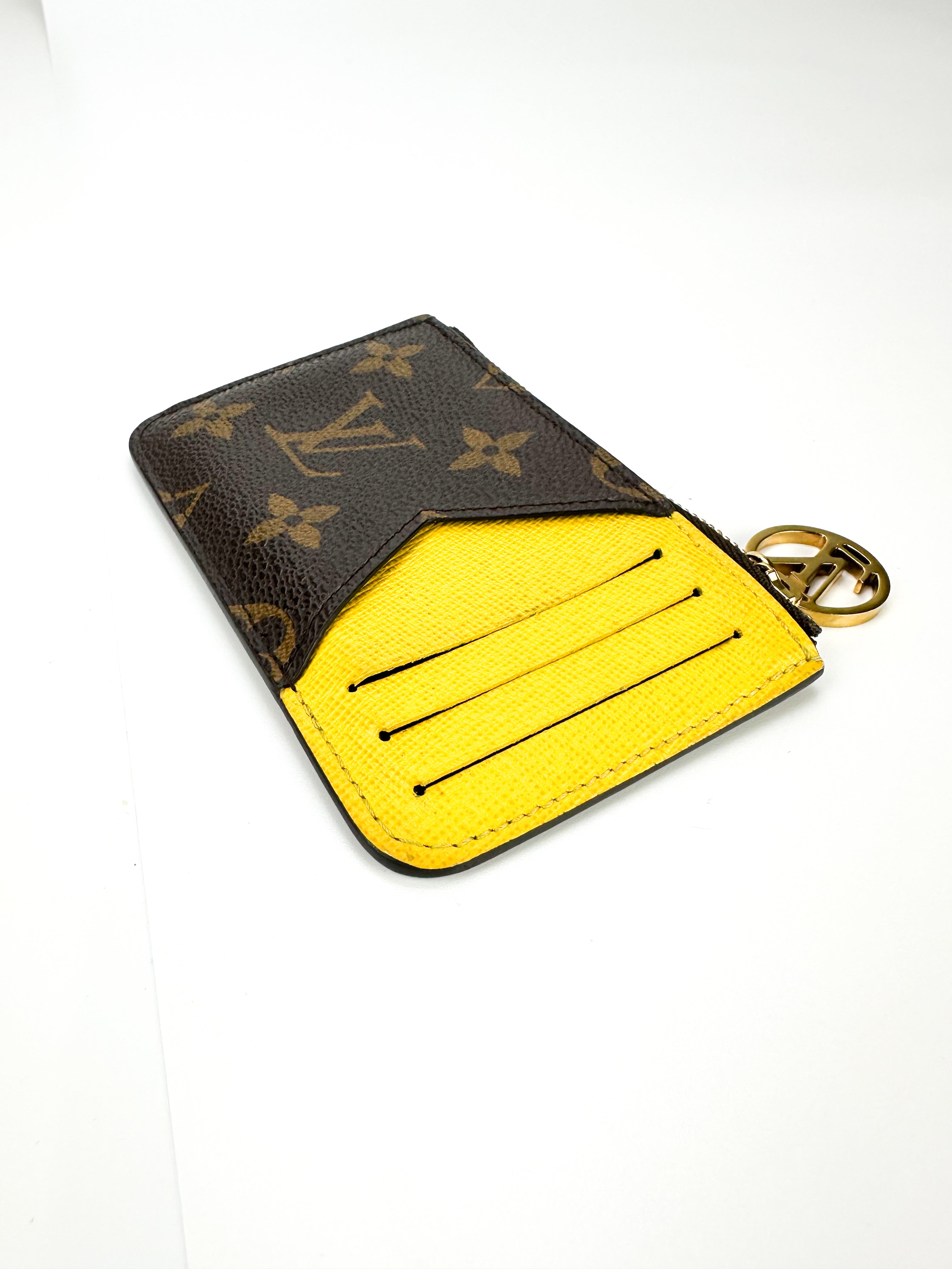 Louis Vuitton Yellow Monogram Coated Canvas Porte Carte Fragment Card Case