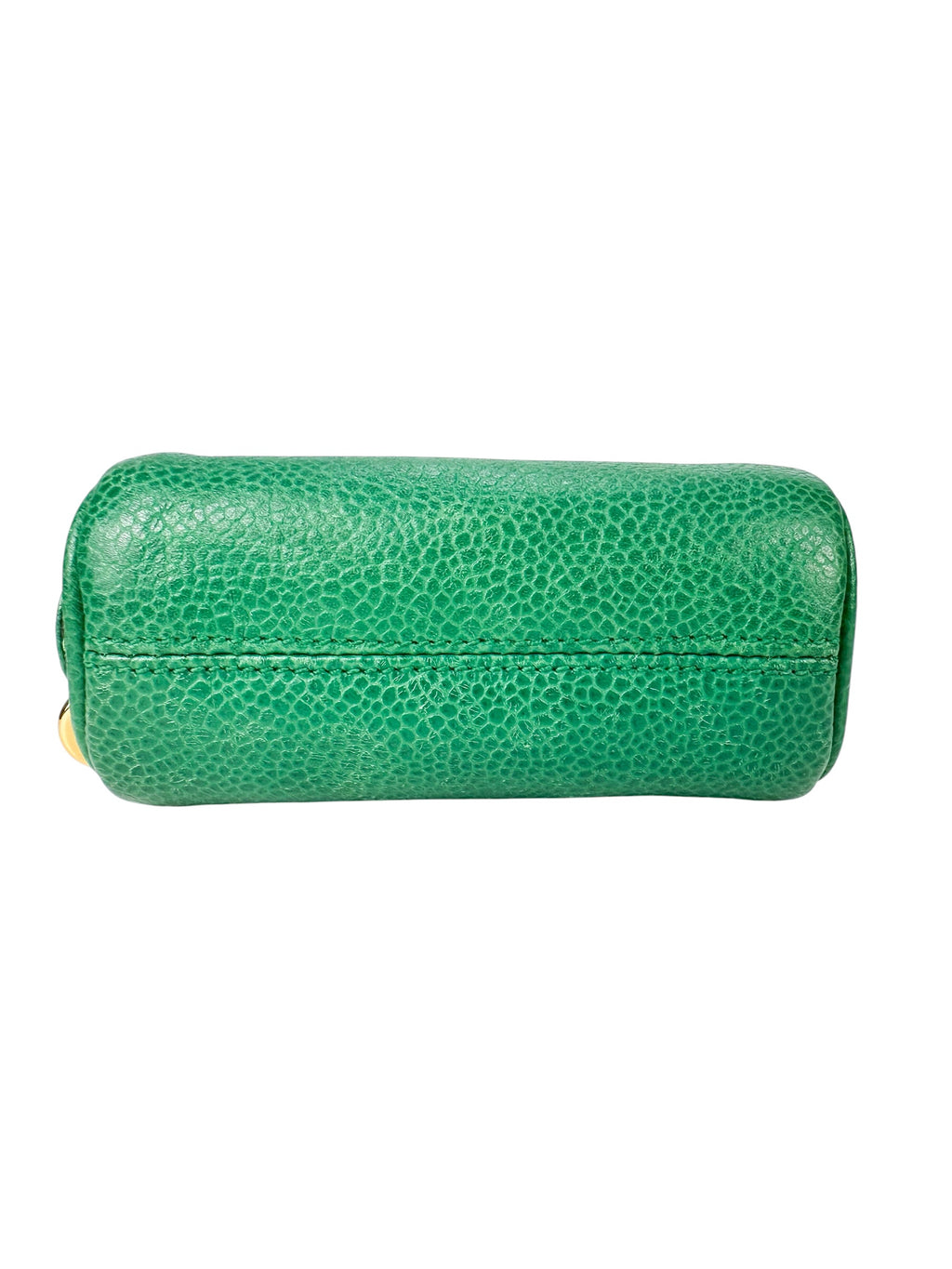 Chanel Green Caviar Leather Cosmetic Pouch Small