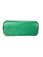 Chanel Green Caviar Leather Cosmetic Pouch Small