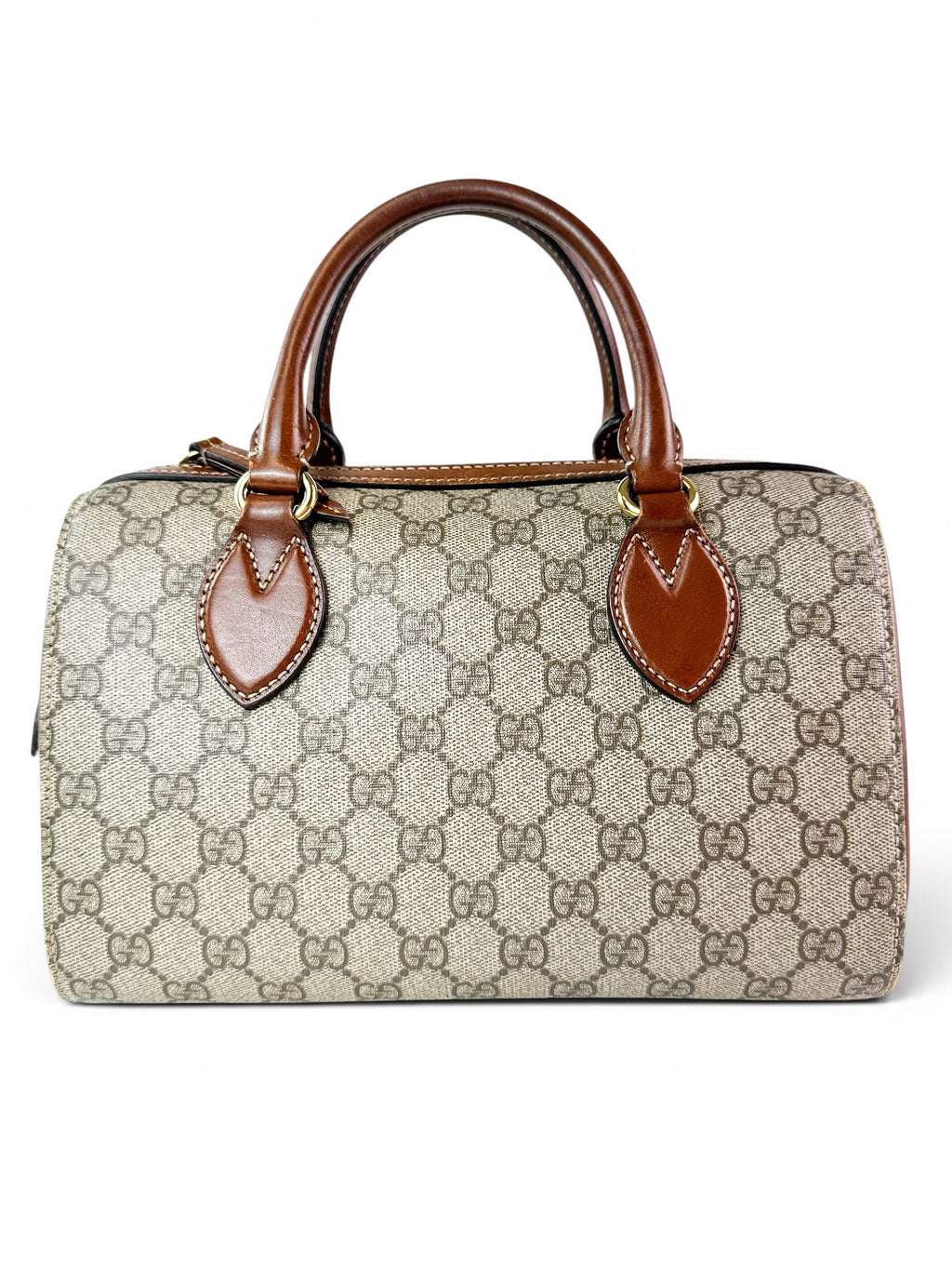 Gucci Brown GG Supreme Coated Canvas Two Way Bag