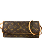 Louis Vuitton Monogram Coated Canvas Twin Pochette GM