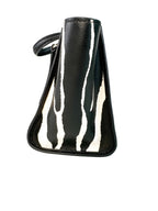 Coach Zebra Print Leather Crosby Mini Carryall