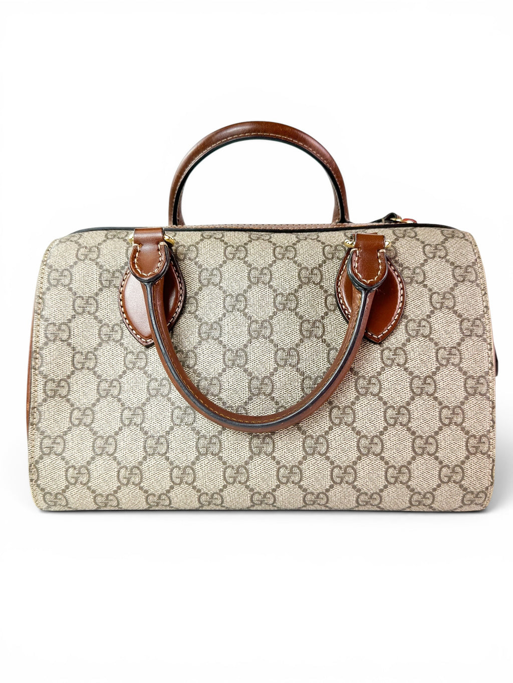 Gucci Brown GG Supreme Coated Canvas Two Way Bag