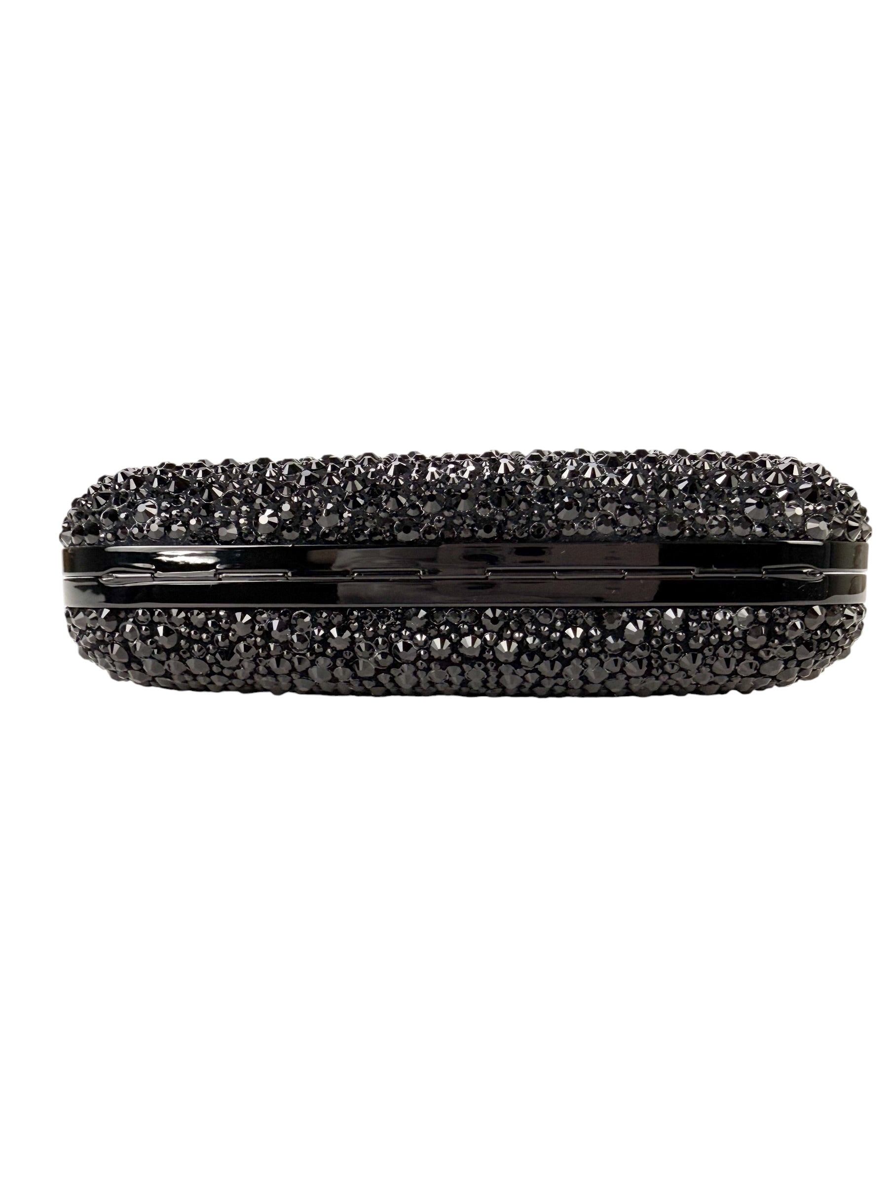 Alexander McQueen Black Crystal Kuckleduster Clutch