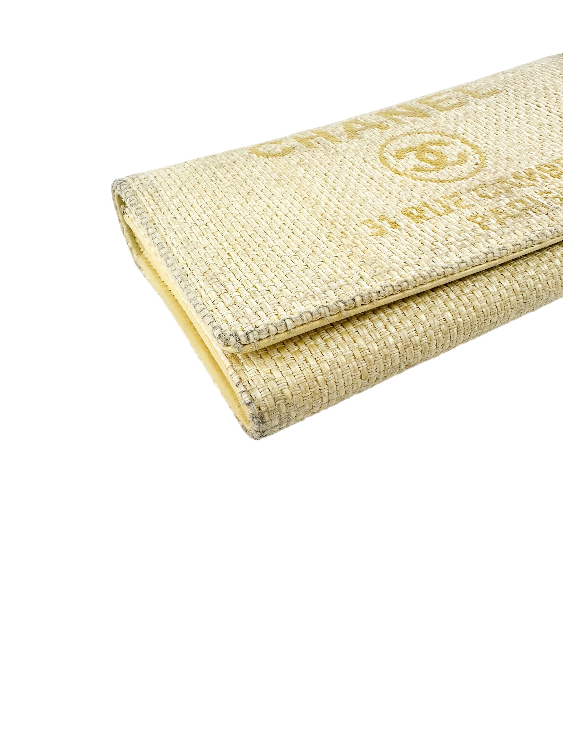 Chanel Yellow Tweed Cambon Long Wallet