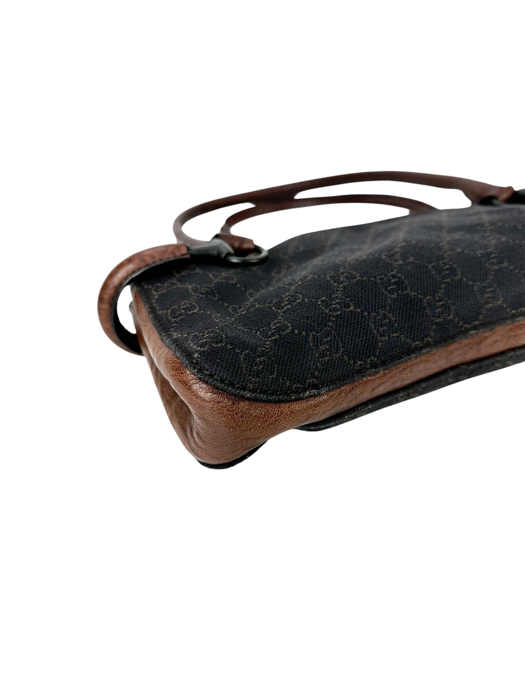 Gucci By Tom Ford Brown Canvas GG Monogram East West Bag