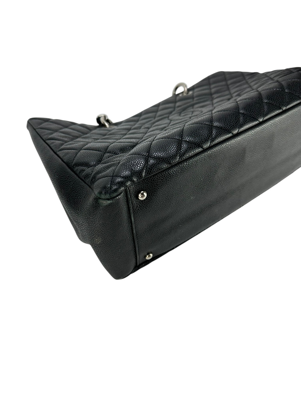 Chanel Black Caviar Leather Grand Shopping Tote