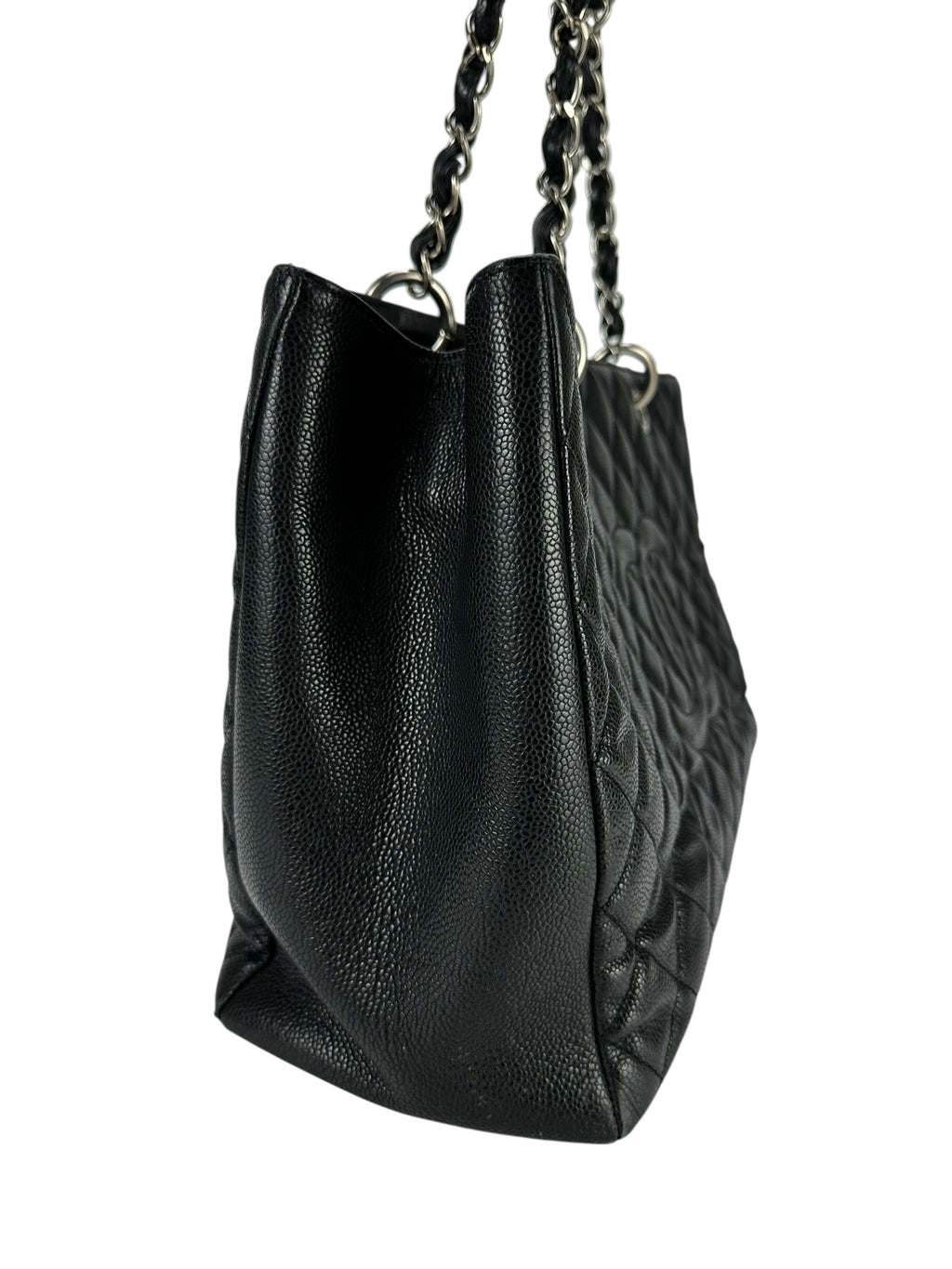 Chanel Black Caviar Leather Grand Shopping Tote
